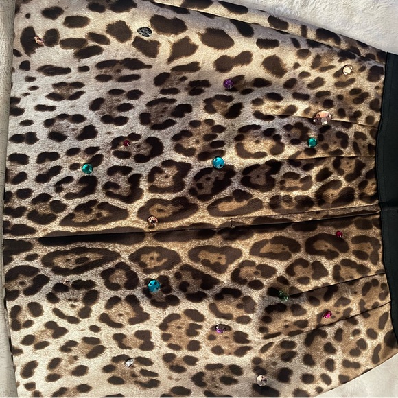 Dolce &Gabbana Embellished Animal Print Skirt size - Picture 3 of 5